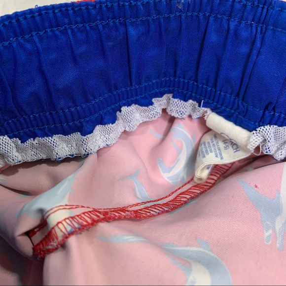 Boy’s OP Shark 🦈 Swim Trunks Red & Blue - Picture 5 of 5